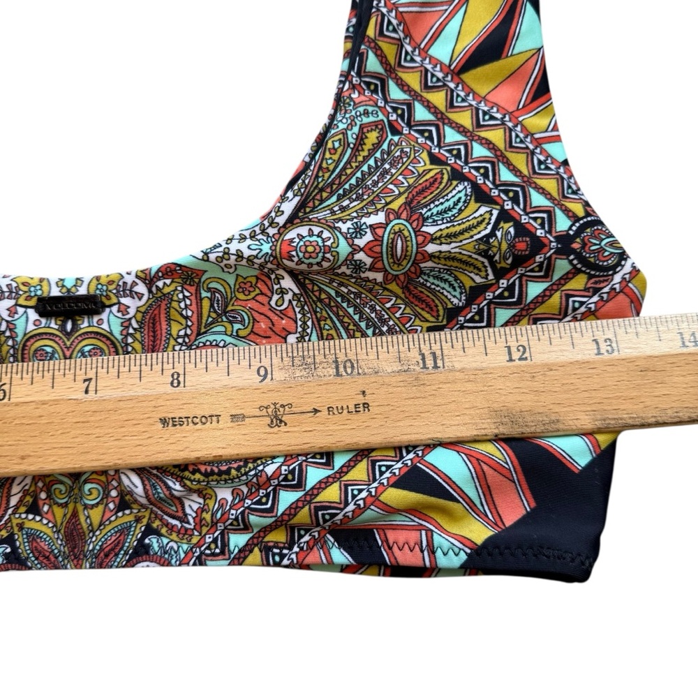 Volcom Stone Row Crop Multicolor Patterned Bikini… - image 3
